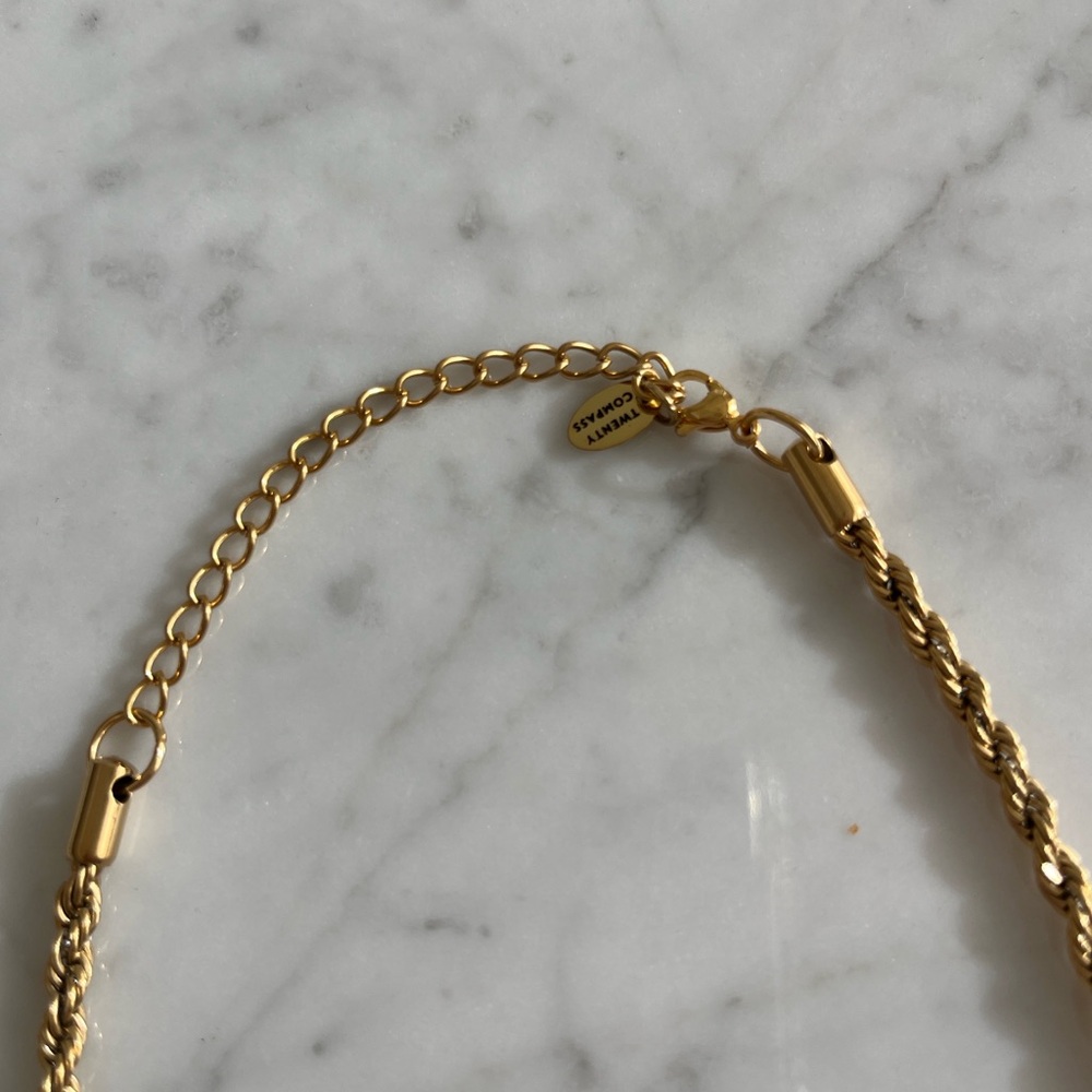Twenty Compass Gold Rope Necklace - Picture 4 of 5